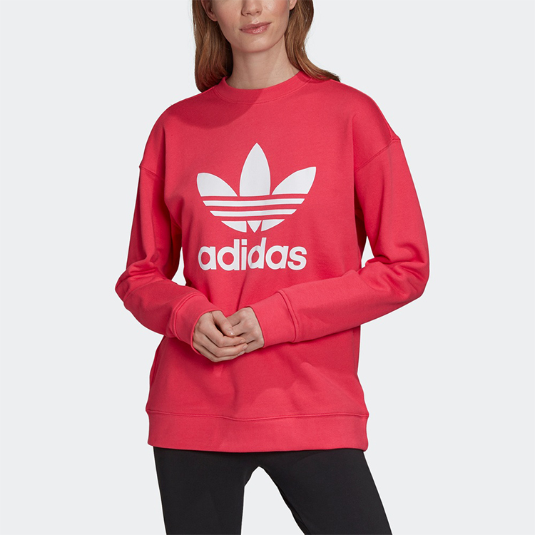 Женский свитшот adidas originals TREFOIL CREW (розовый) — фото 3