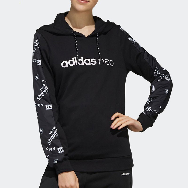 Женский свитшот adidas neo (черный) — фото 3
