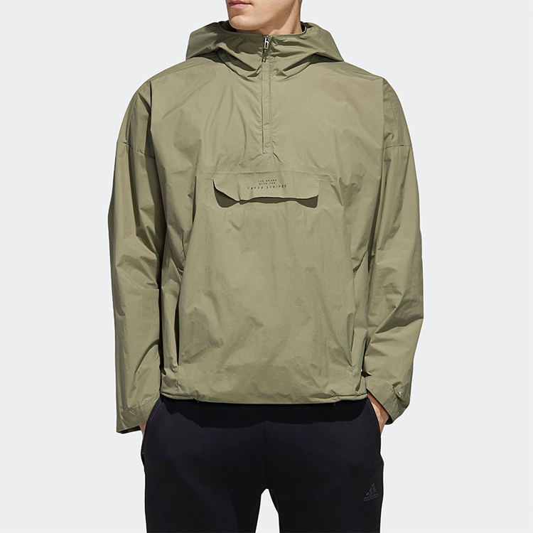 Мужская куртка adidas M Tec Anorak (зеленая) — фото 4