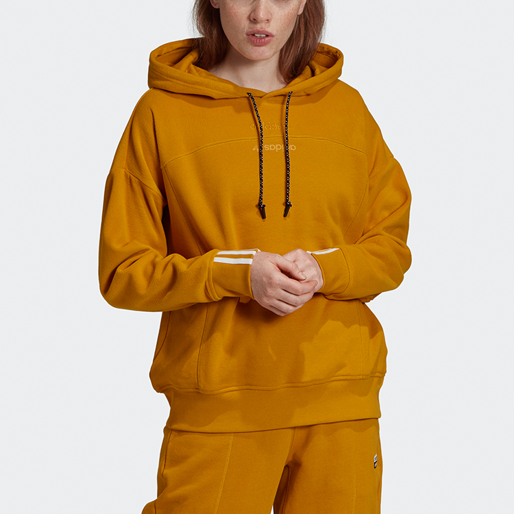 Женское худи adidas originals Hoodie (золотое) — фото 3