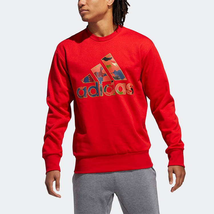 Мужское худи adidas (красное) — фото 4