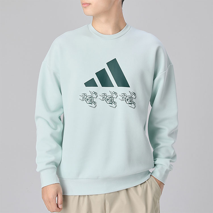 Мужская худи adidas logo (зеленый) — фото 2