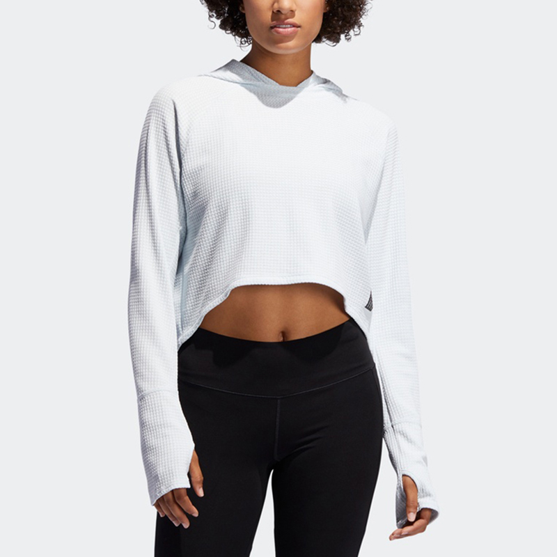 Женское худи adidas Adapt Hoodie (светло-синее) — фото 3