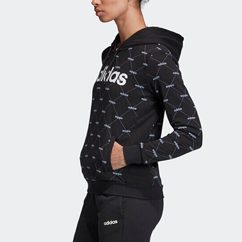 Женское худи adidas neo (черное) — фото 5