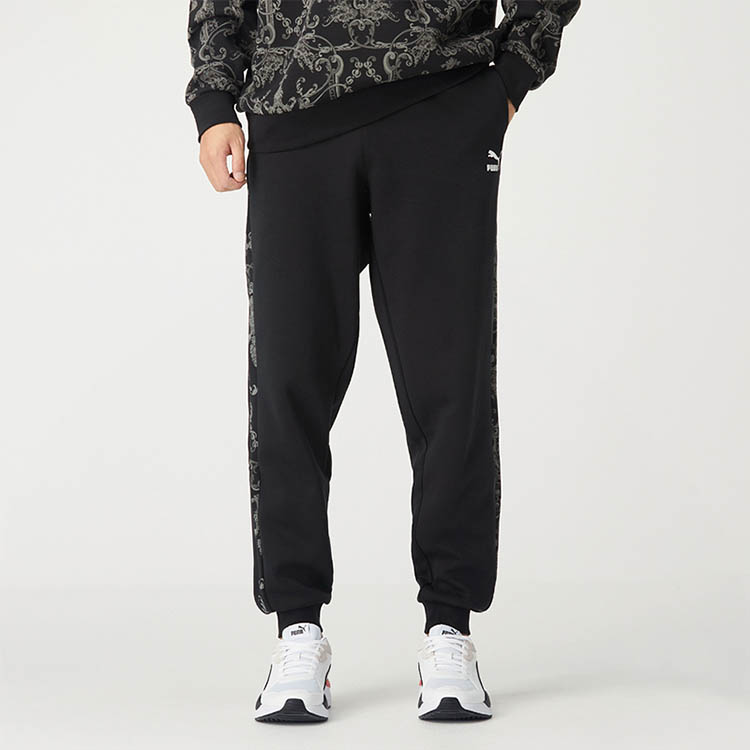 PUMA EVOSTRIPE Luxe Aop Track Pants Sports Pants Men’s Black