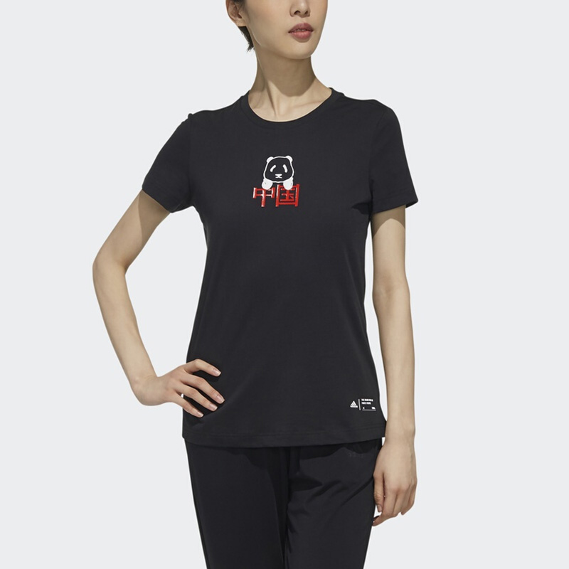 Женская футболка adidas Kc Tee Ls Cn (черная) — фото 3