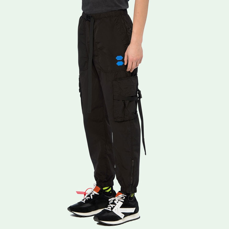 Мужские штаны OFF-WHITE FW19 Orange Cargo Pants (черные) — фото 5