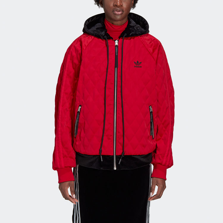 Женская куртка adidas originals × ANGEL CHEN двусторонняя (красная) — фото 4