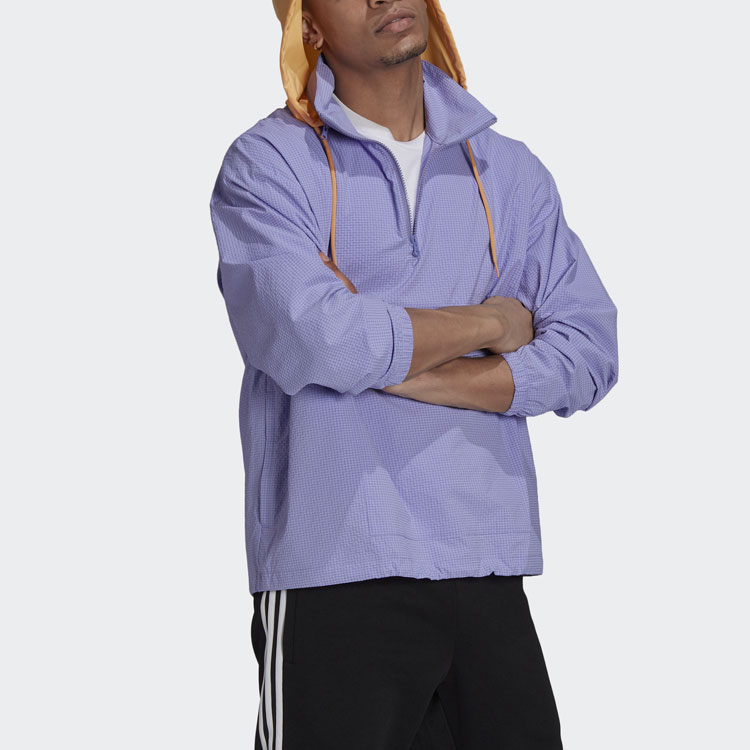 Мужская куртка adidas originals Quarter Zip (нежно-фиолетовая) — фото 4