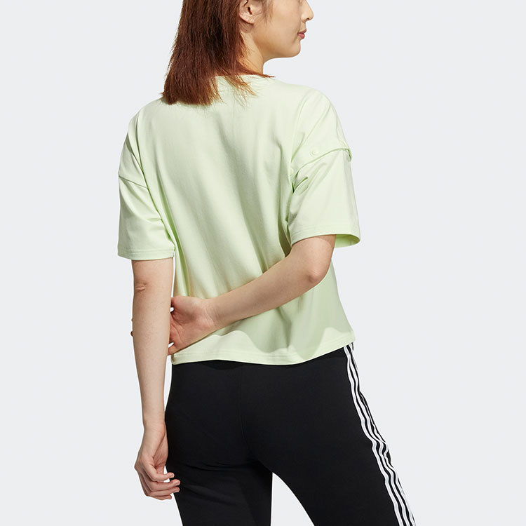 Женские футболка adidas originals Ryv Tee Ss T (бледно-розово-зеленый) — фото 2
