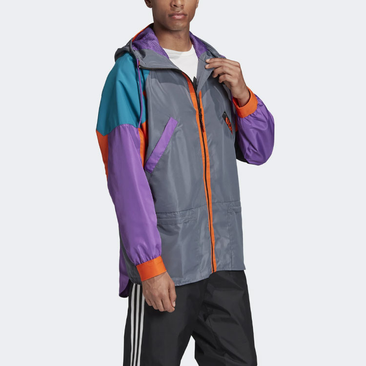Мужская куртка adidas originals WB KARKAJ (сизо-серая) — фото 7