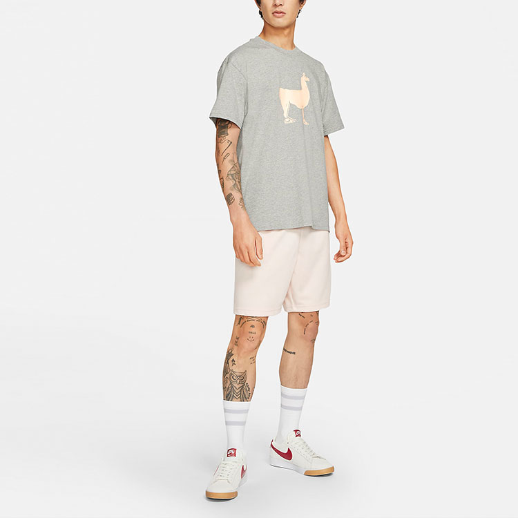 Мужская футболка Nike SB Llama Print (серая) — фото 3