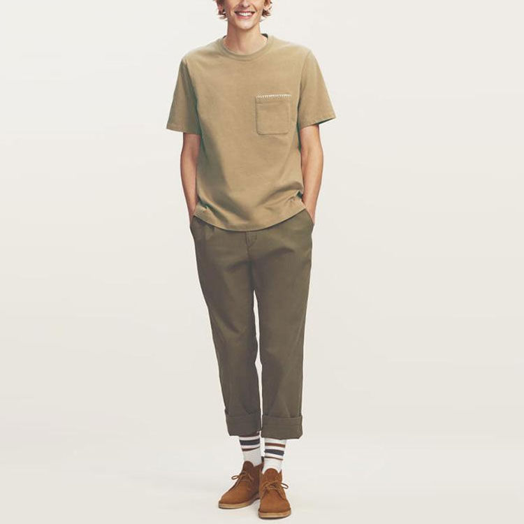 Мужские штаны UNIQLO 440285-56 (оливковые) — фото 2