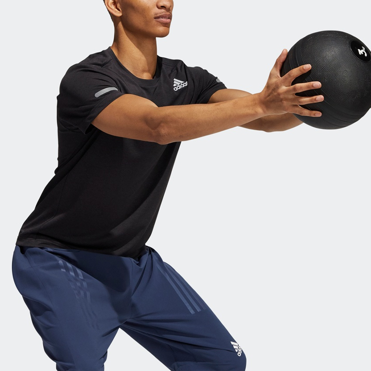 Мужская футболка adidas T (светло-серый) — фото 3
