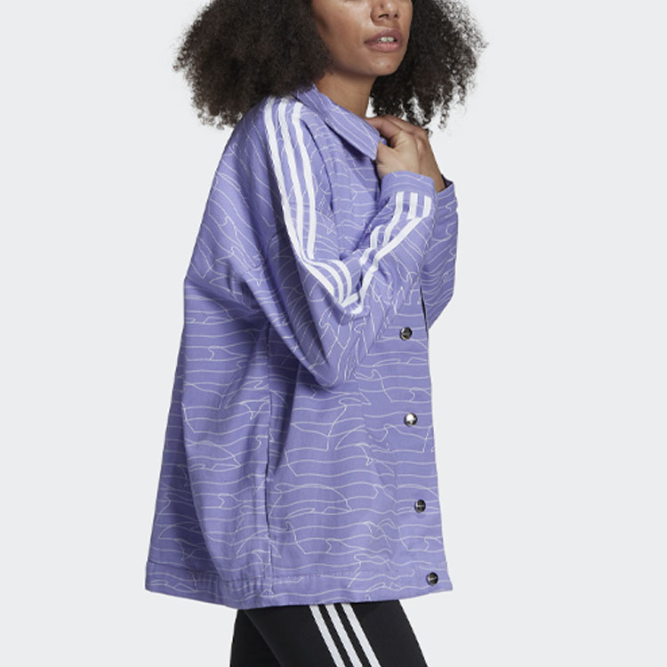 Женская куртка adidas (светло-фиолетовая) — фото 5