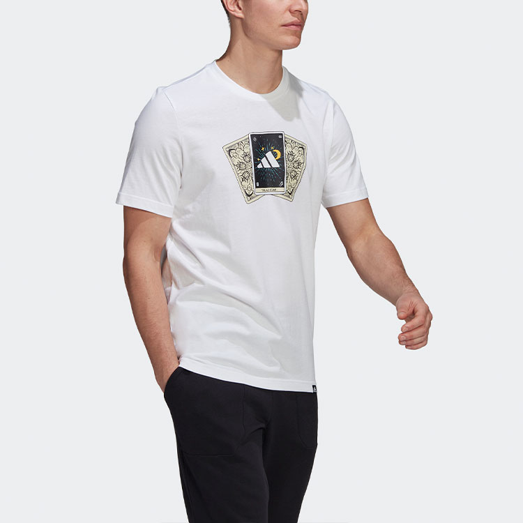 Мужская футболка adidas Tarot Bos M (белая) — фото 4