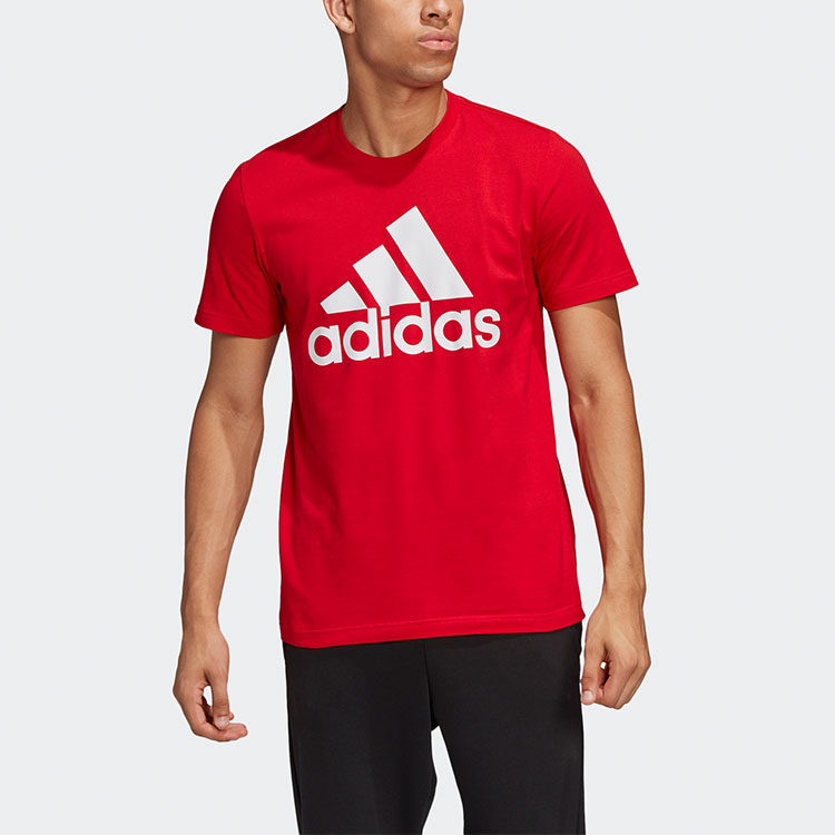 Мужская футболка adidas LogoT (красная) — фото 3