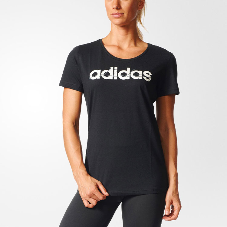 Женская футболка adidas originals Special Linear (черная) — фото 3