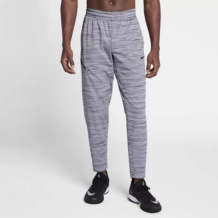 Мужские штаны Nike спортивные трикотажные (серые) — фото 4