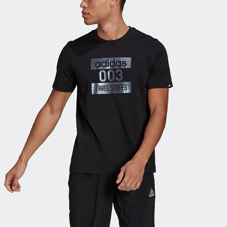 Мужская футболка adidas (черная) — фото 2