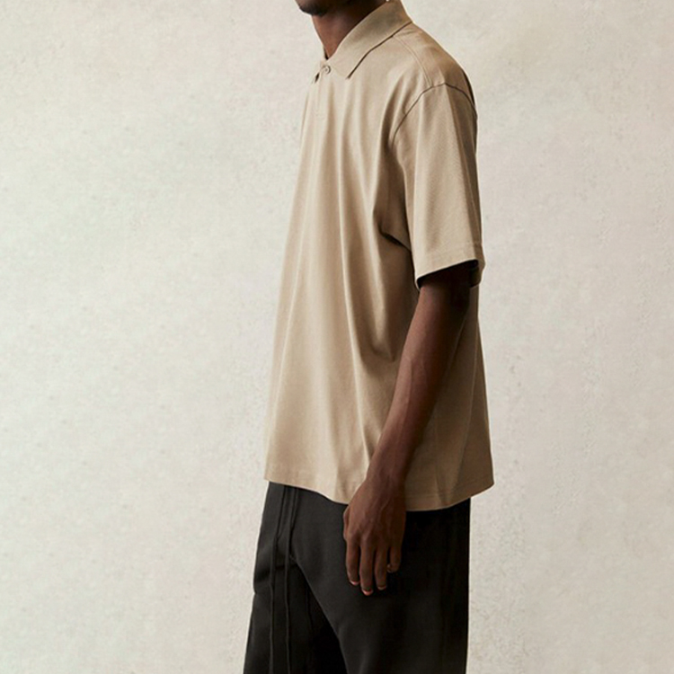 Футболка Fear of God Essentials SS21 Short Sleeve Polo Moss (мшисто-зеленая) — фото 5