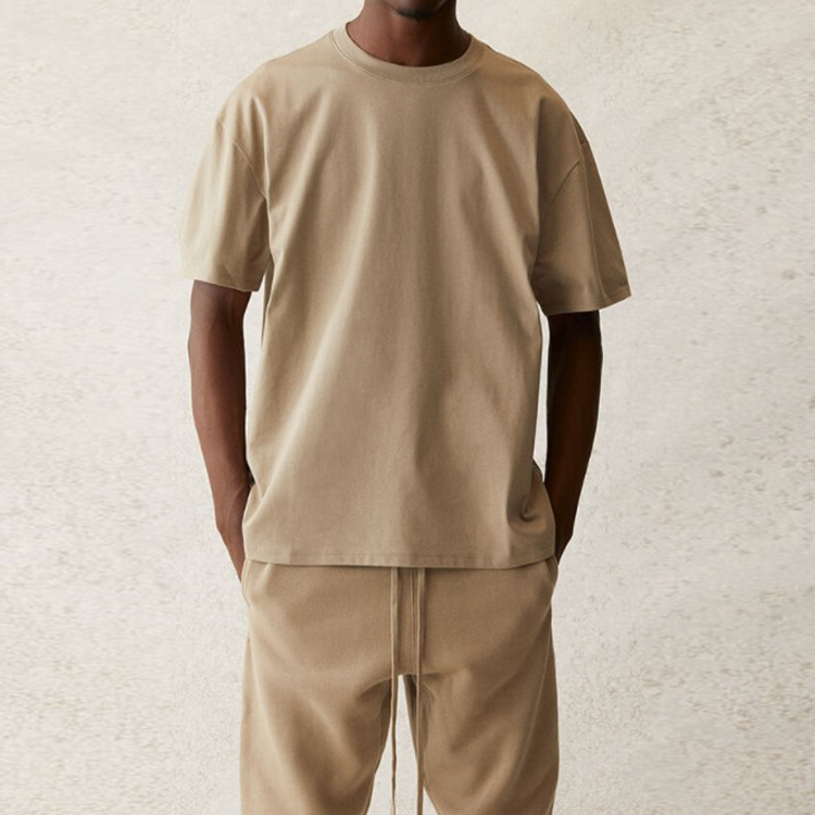Футболка Fear of God Essentials SS21 Short Sleeve Tee Moss LogoT (оливково-зеленая) — фото 4