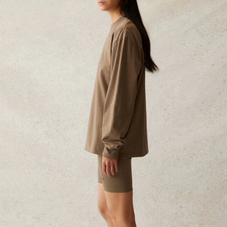 Худи Fear of God Essentials SS21 Long Sleeve Tee Taupe (серо-коричневый) — фото 5