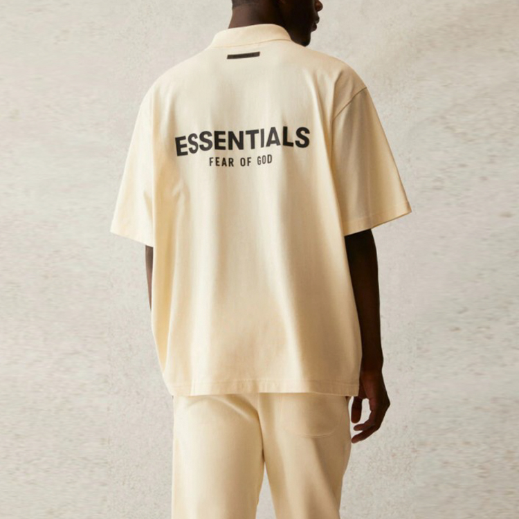 Футболка Fear of God Essentials (кремовая) — фото 4