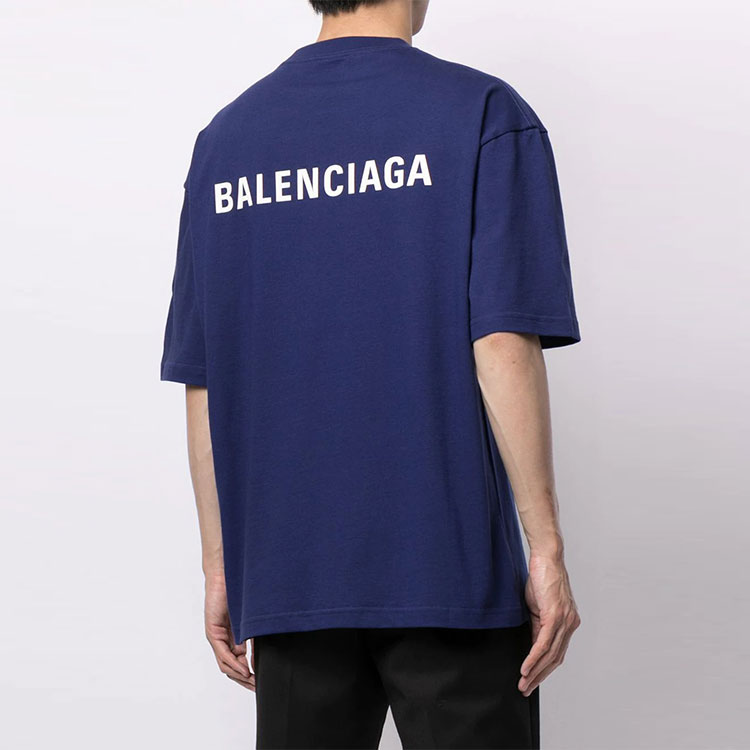 Мужская футболка Balenciaga FW21 (синяя) — фото 3