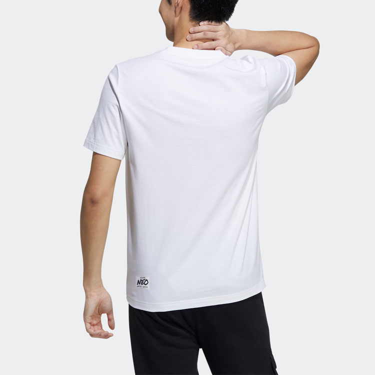 Мужская футболка adidas neo (белая) — фото 3