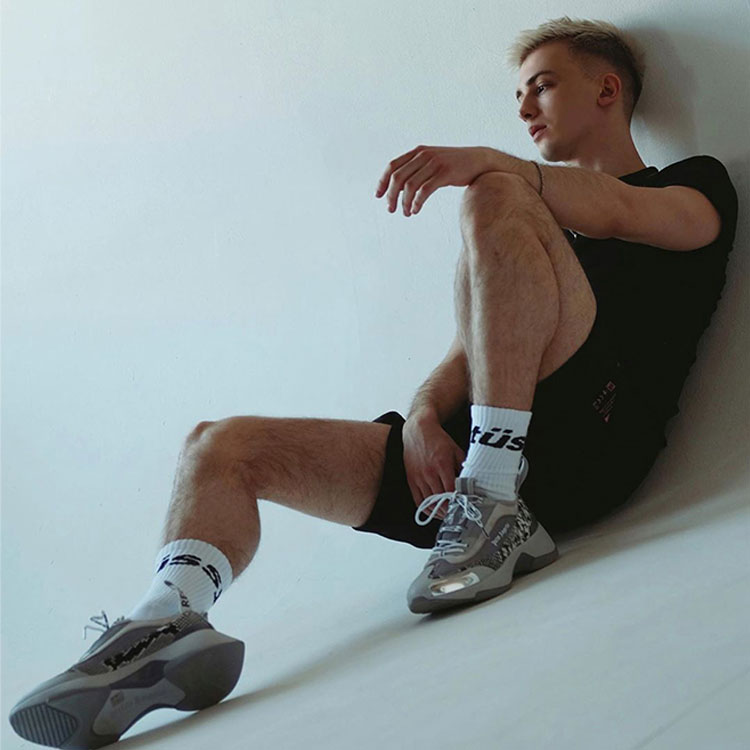 Stussy Helvetica Jacquard Crew Socks   11