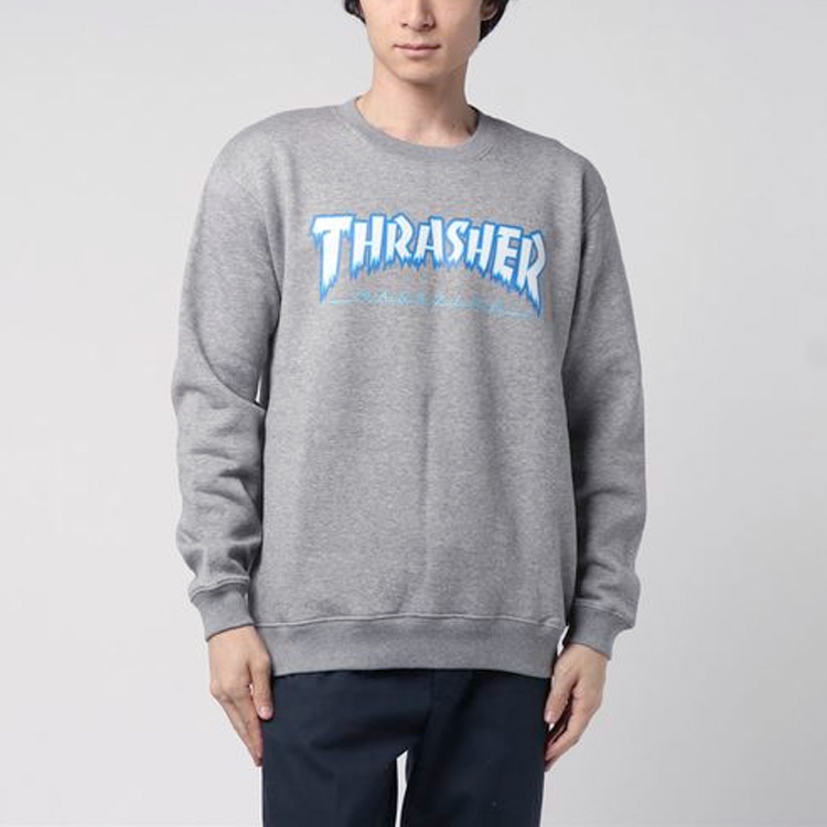 Мужское худи Thrasher Hometown Ice Crew Logo (серое) — фото 3