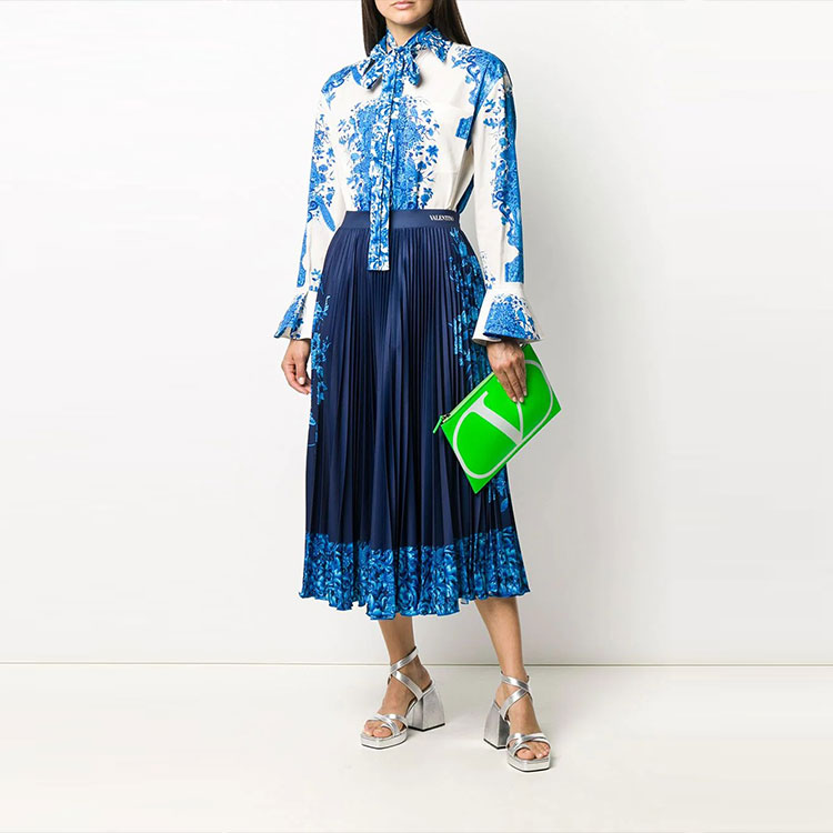 Женская юбка Valentino (синяя) — фото 3