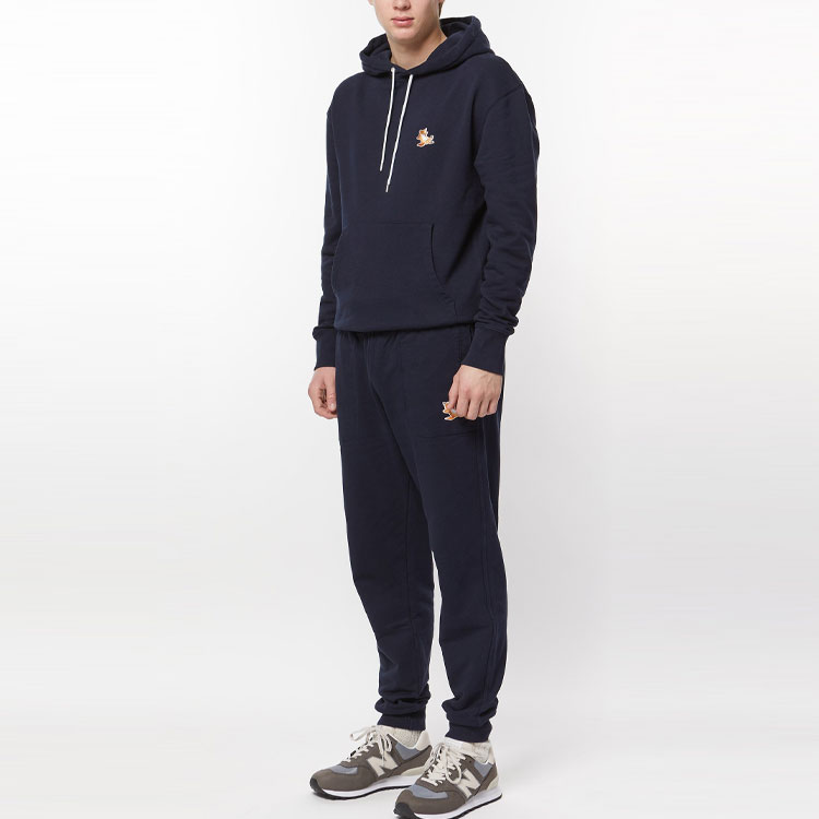 Мужские брюки Maison Kitsune SS22 Logo (синие) — фото 4