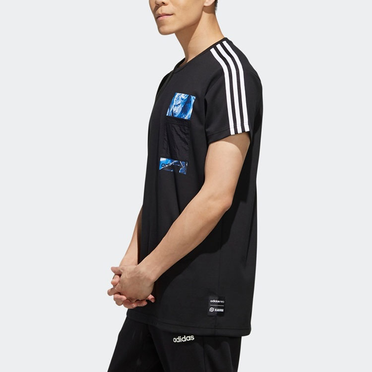 Мужская футболка adidas neo x Crossover T (черная) — фото 5