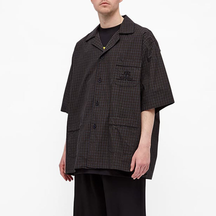 Мужская рубашка Balenciaga SS22 Logo (черный) — фото 4