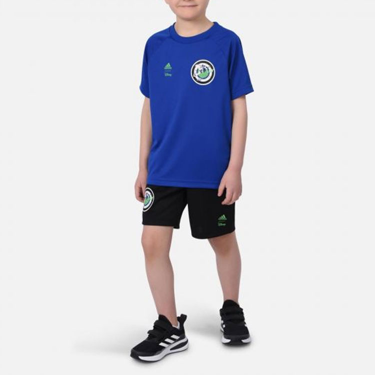 Детский костюм adidas logoT (белый) — фото 3