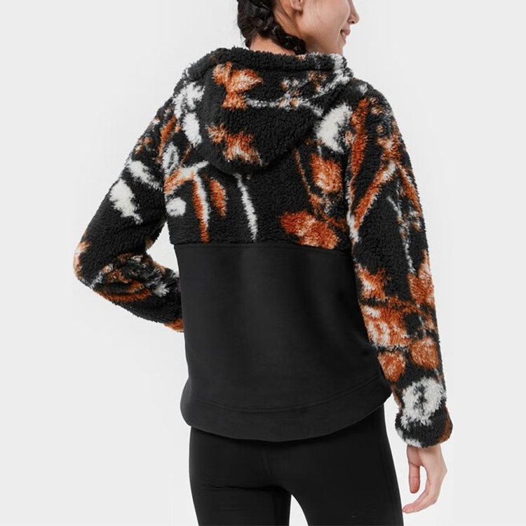 Columbia Fleece Tops Women’s Black Hooded Thickened Other