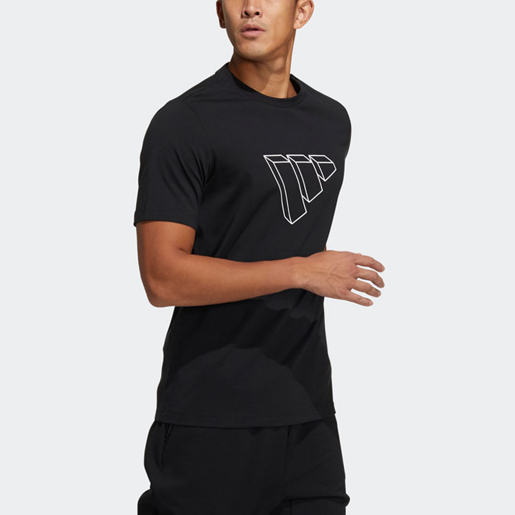 Мужская футболка adidas Fi Tee Sub Bos (черная) — фото 5