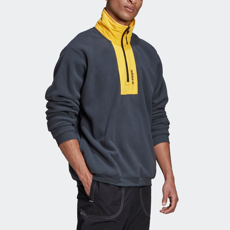 Мужское худи adidas originals Adv Block Fle (серое) — фото 3