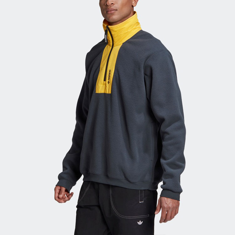 Мужское худи adidas originals Adv Block Fle (серое) — фото 5