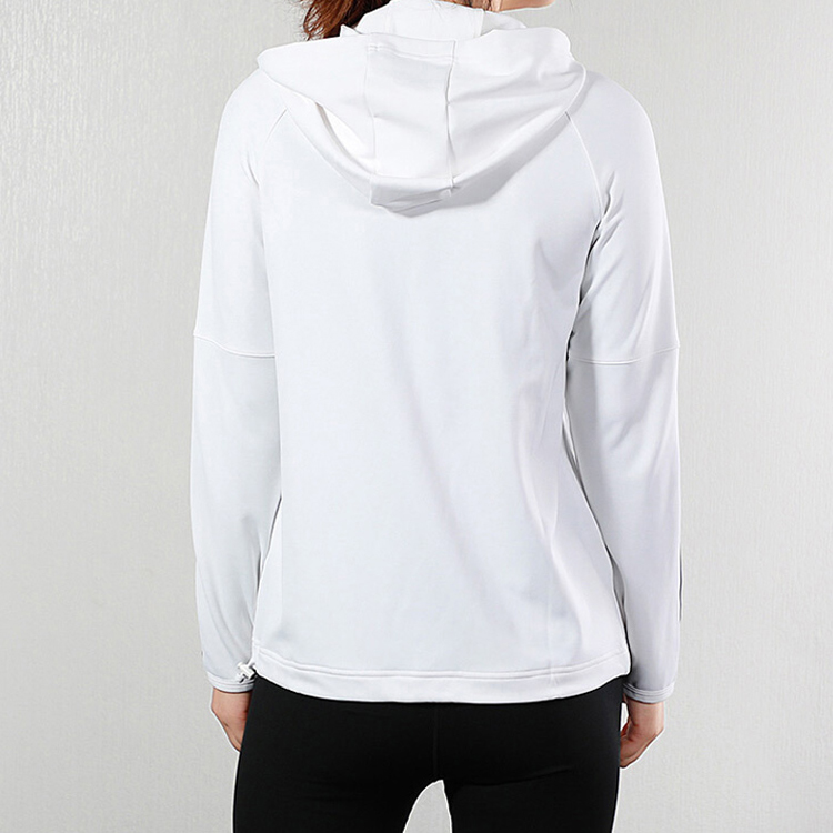 Женская куртка adidas 3S Fz Hoodie (белая) — фото 4