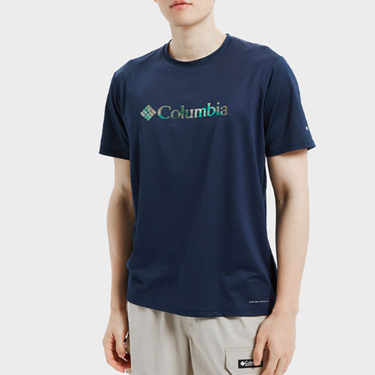 Columbia Quick Dry T Shirts Men’s Navy Blue