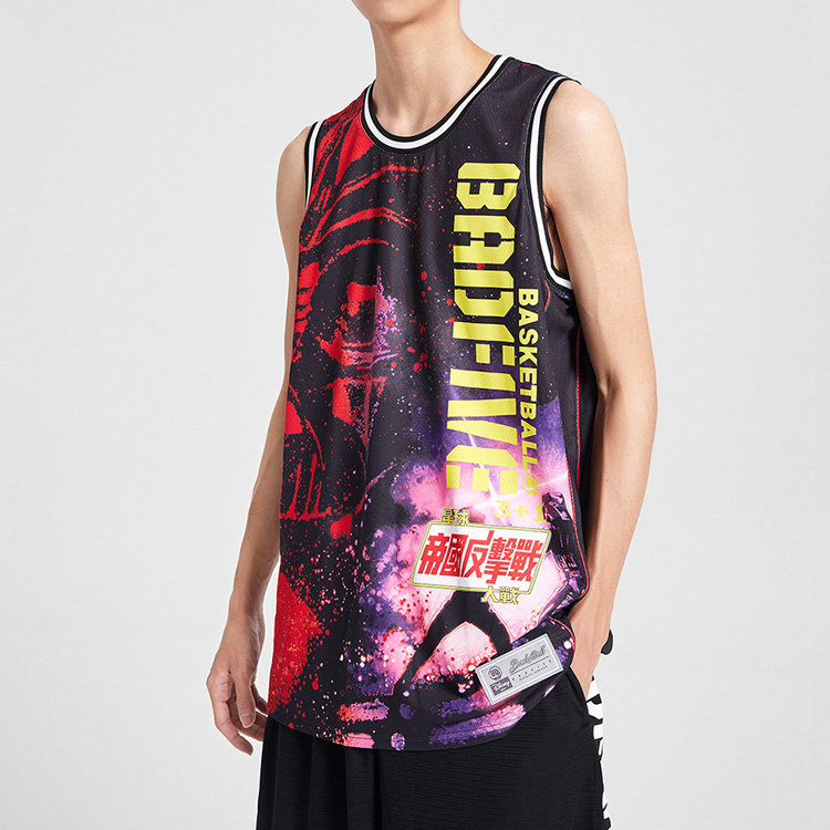 Li Ning Basketball Jersey Men’s Black Red