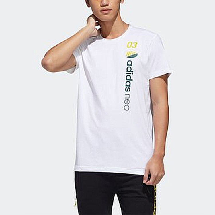 Мужская футболка adidas neo (белая) — фото 4