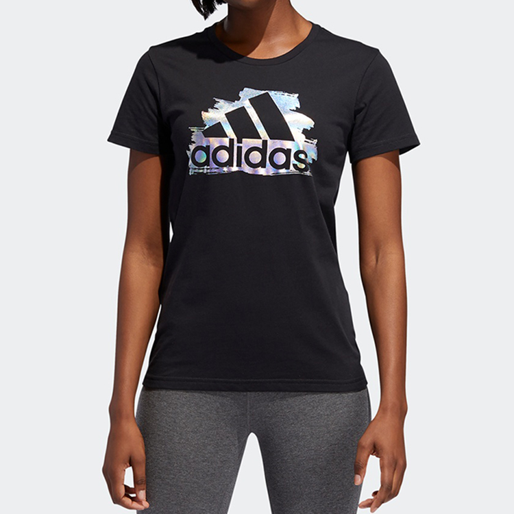 Женская футболка adidas logo T (черная) — фото 3