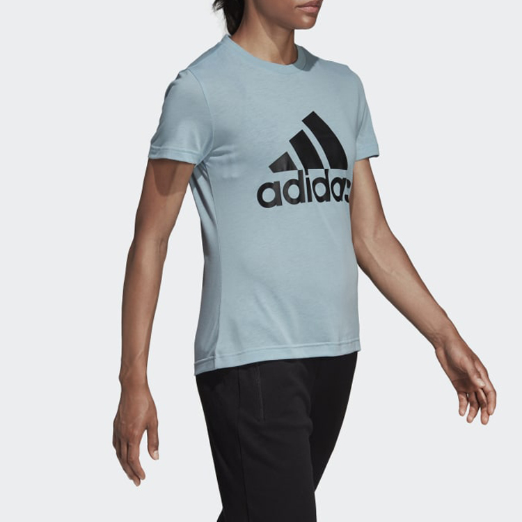 Женская футболка adidas (голубая) — фото 5
