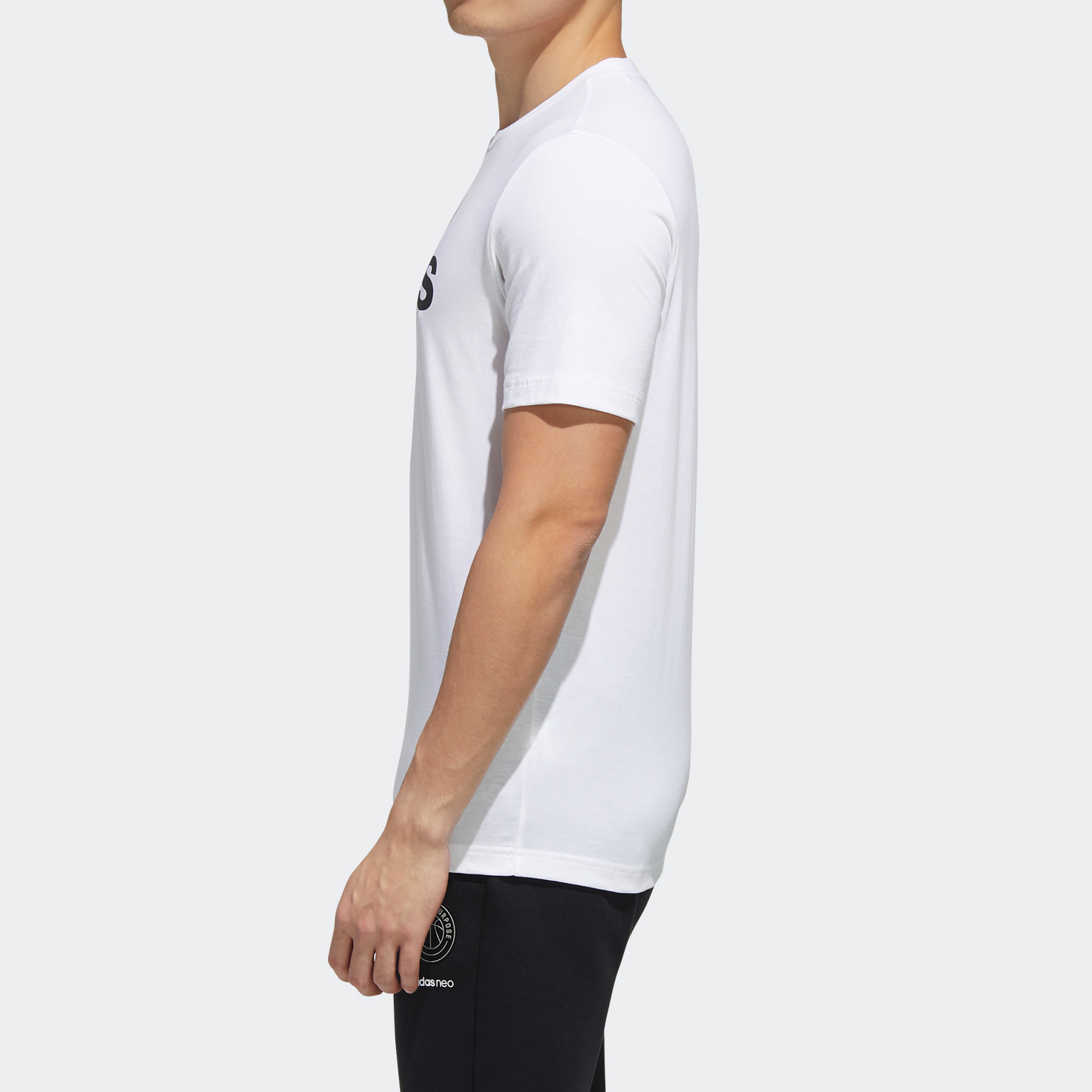 Мужская футболка adidas neo M ESNTL LOGO T (белая) — фото 5