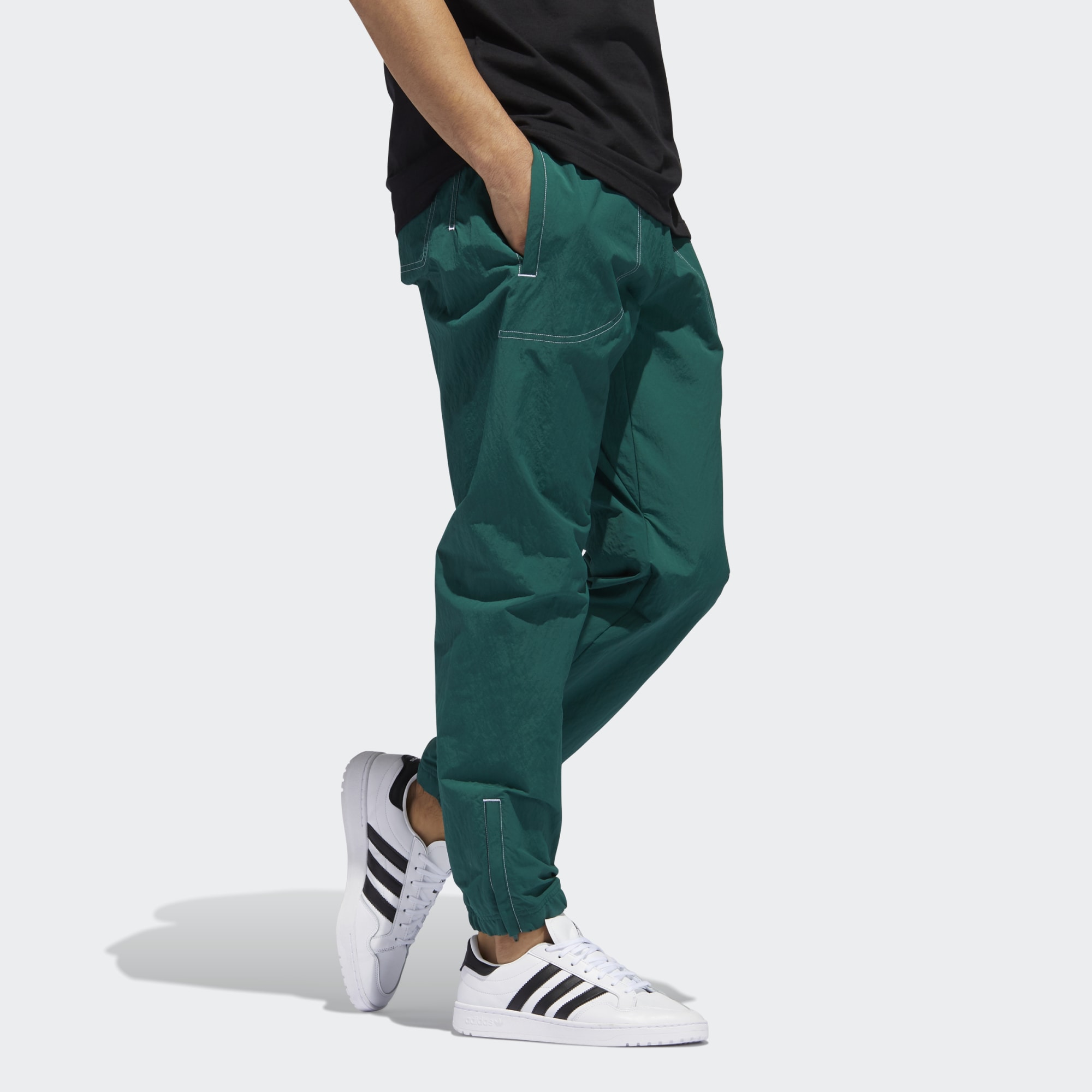 Мужские штаны adidas originals (зеленые) — фото 6