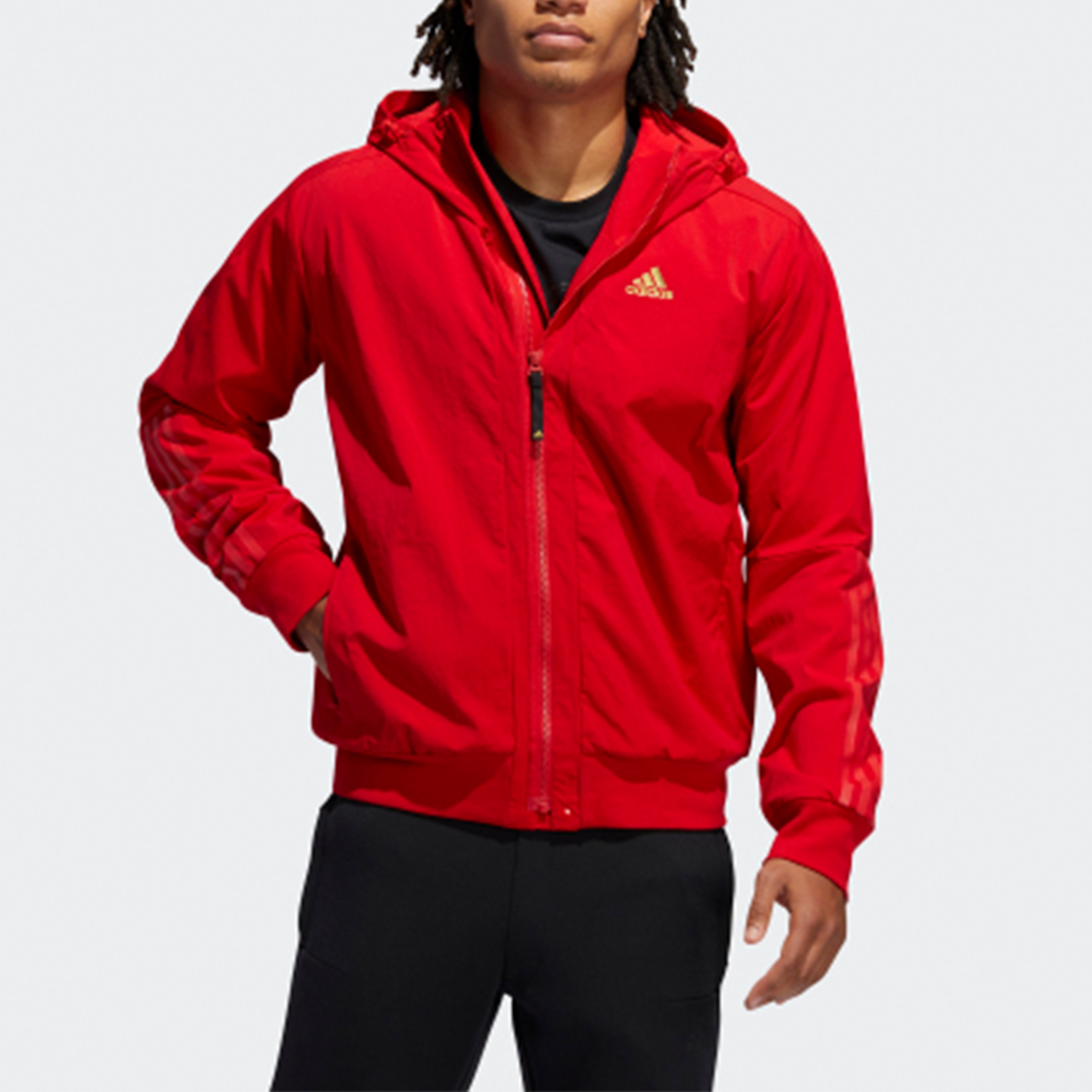Мужская куртка adidas CNY TT (алая) — фото 3